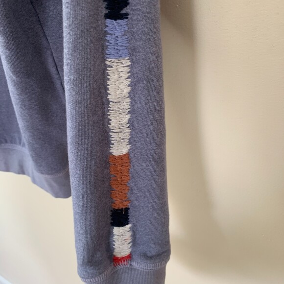 Anthropologie Sundry Mosley embroidered oversized sweatshirt blue size XS - Picture 10 of 12